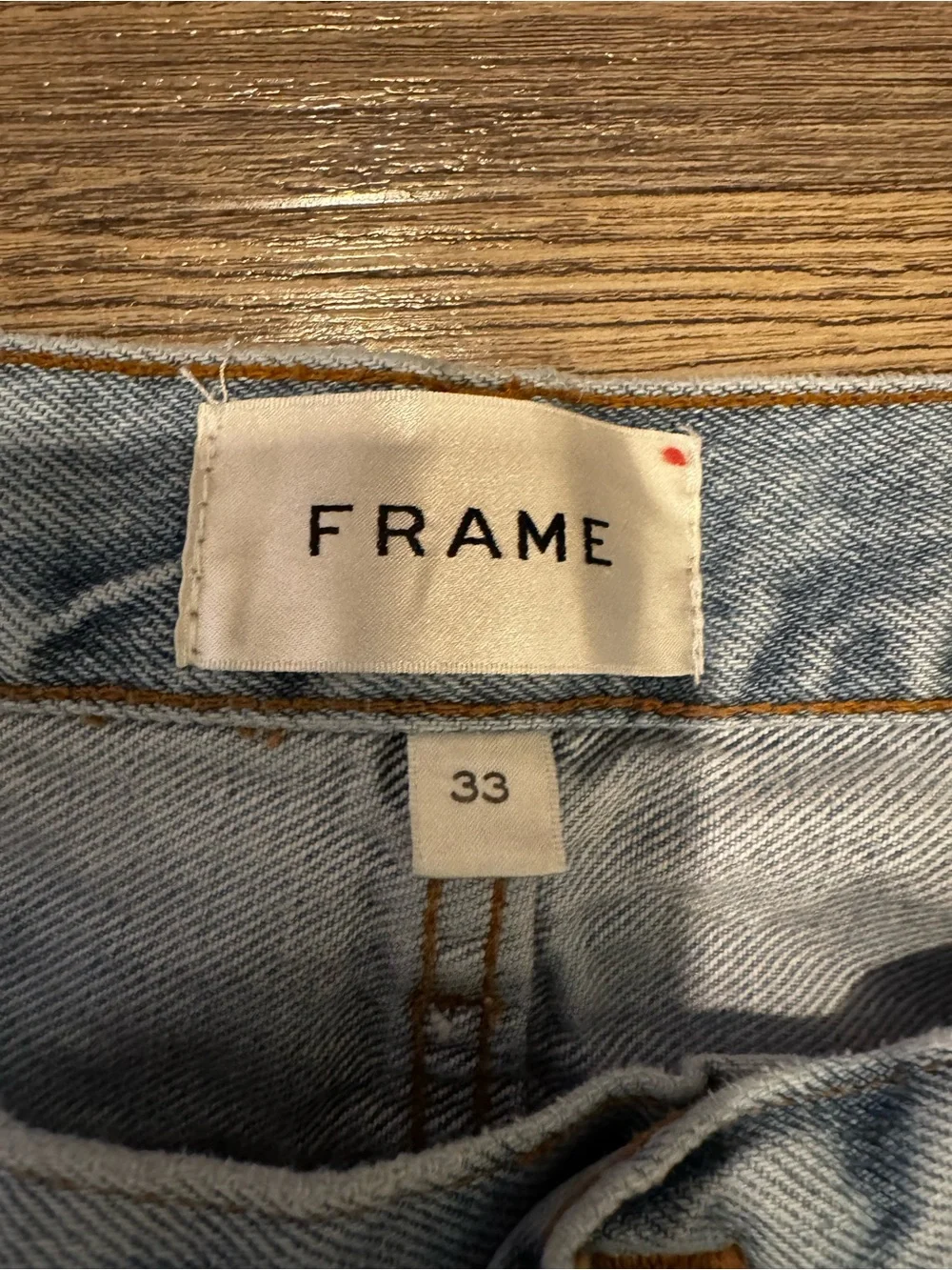 Frame The Hang Jeans in Johanna Wash 100% Regenerative Cotton Size 33 - Picture 3 of 6